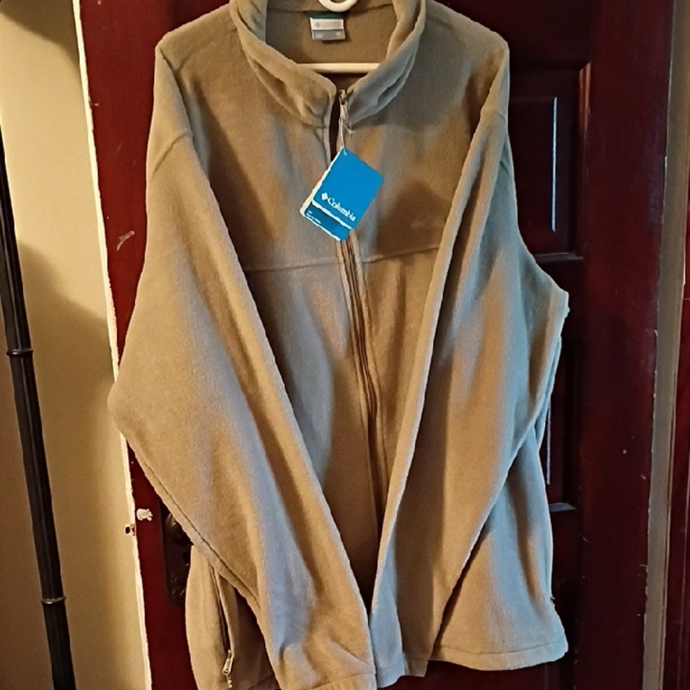 Columbia Men's Zip-Up Sweater - Light Brown/Tan